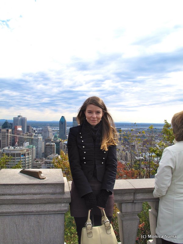 Standing on Kondiaronk Belvedere Montreal