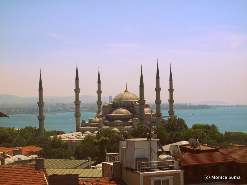 Overlooking Sultanahmet Blue Mosque from above