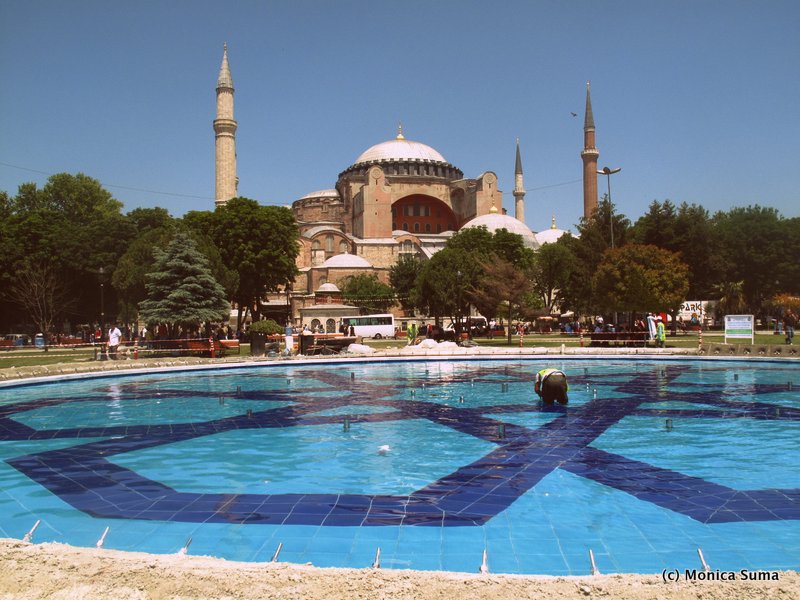 Outside Hagia Sophia Mosque