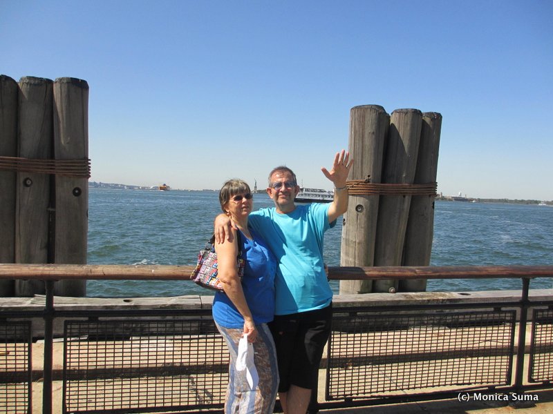 My parents at the Statue of Liberty