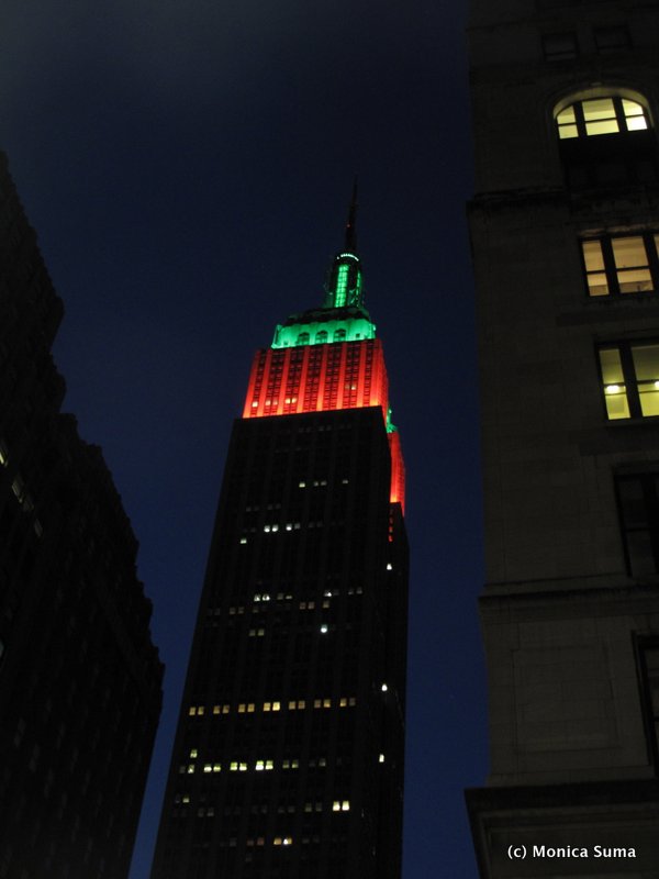 Empire State Building Christmas NYC